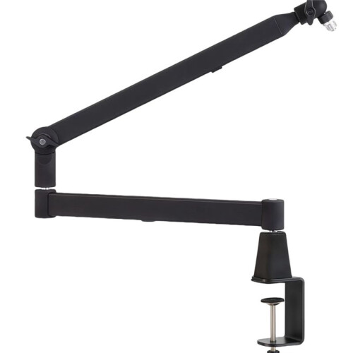 Braço de Microfone de Posição Baixa, Suporte de Microfone Giratório em 360, Suporte de Microfone com Adaptadores de 3/8 Polegadas e 5/8 Polegadas,