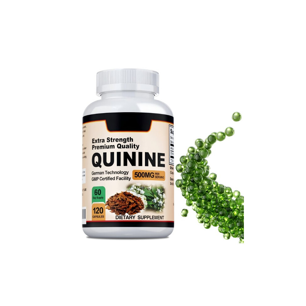 (1PC) Quinine Capsules 500mg Support Leg Cramps, Stomach Health & Immune System-120capsules