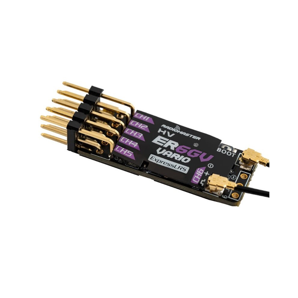 Radiomaster Er6g Er6gv Slim Expresslrs Crsf Pwm Dual Antenna Rc Receiver For Fixed Wing Aircraft Gliders Er6gv 4713906111997
