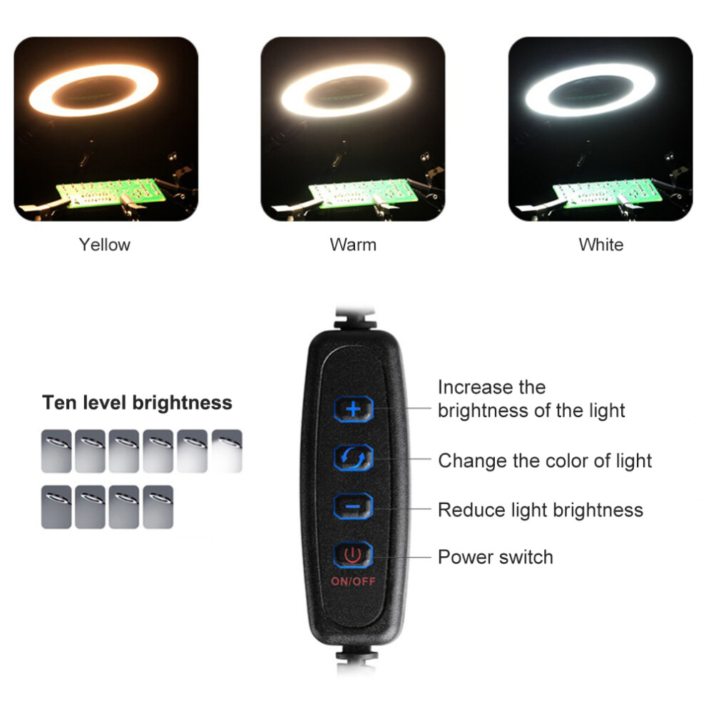 USB LED 3X Magnifier Helping Hands