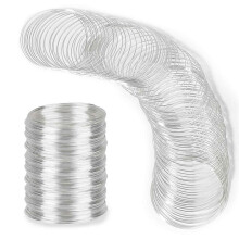 300 Loop Bracelet Wire Jewelry Wire Memory Beading Wire Bracelet Wire for Beads Silver Jewelry Memory Beading Wire