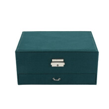 Smyckeskrin Organizer, Stort Halsband Smycken FöRvaringsorgan med LåDlåS Dam Smycken Display HåLlare Fodral