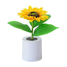 A Girassol Recarregável LED Simulação Night Light Candeeiro de Mesa Simulação Flores Candeeiro de Mesa Decorativo