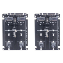 2X Dual NGFF to  Adapter 2 Port M.2  SSD B Key to SATA3.0 6Gbps Converter for 2230 2242 2260 2280 M2 SSD for PC