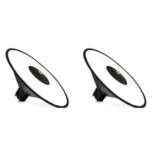 2X Universal 44cm Round Flash Softbox Portable Foldable Style Speedlite Diffuser Reflector Strap for Camera Flash