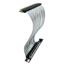 Cavo di Estensione per Scheda Grafica GPU PCIe 5.0 X16 Cavo Riser PCI-e 5.0 Gen5 64 GB/S Placcato In Argento Cavo Riser Ad Angolo Retto 90 15 cm