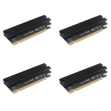 4X M.2 Nvme Ssd Adapter M2 to Pcie 3.0 X16 Controller Card M Key Interface Support Pci Express 3.0 X4 2230-2280 Size