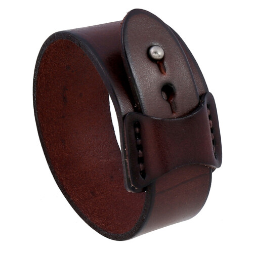 Pulseira de Couro Retro Simples Marrom