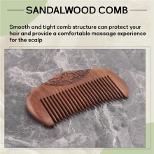 Pocket Comb Sandalwood Green Natural Super Narrow Dent Wood Combs Static Lice Beard Comb Hairstyle Sandalwood Comb