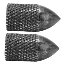 2 pièces capuchons de valve de pneu en aluminium noirs anti-pluie