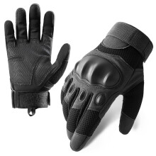 Schwarze taktische Handschuhe, atmungsaktiv und rutschfest  M