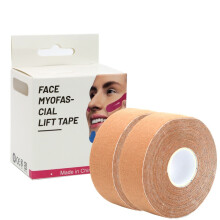 Hautfarbenes Facelifting-Tape – 2,5 cm x 5 m (Comfort Fit) – 2er-Pack Beige Modell 2