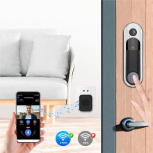 Wireless HD Video Doorbell Camera, Live-View 2-Way Audio, Safe Doorbell with Night Vision, Cloud Storage,2.4G Wi-Fi Only