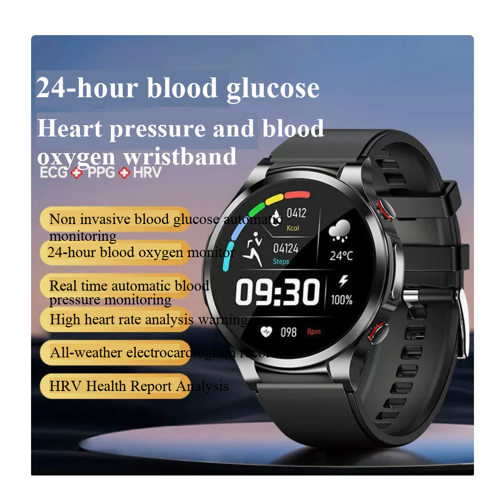 Blood Glucose Monitor Watch, Pressure And Heart Rate Tracking, Sport Use, Diabetes Monitoring Device 9172985034040