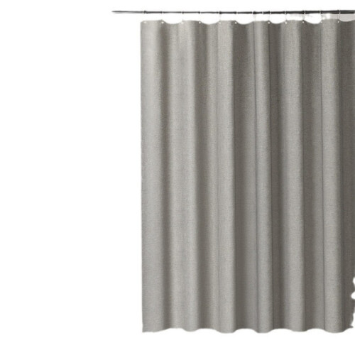 Linen Shower Curtain with Hooks  Width 240 x height 200