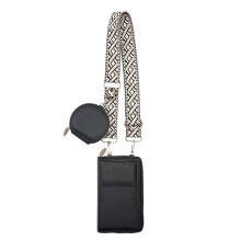 Damen Umhängetasche Crossbody Handy Geldbörse Black
