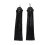 Luvas de renda de cetim elegantes para noivas com bordado de pérolas Black 1