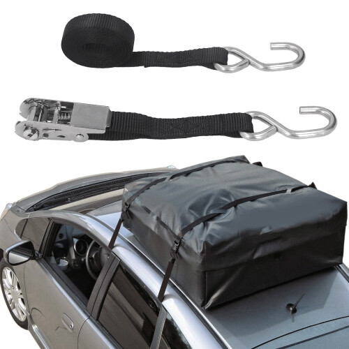 800kg 25mm Ratchet Tie Down Straps Black