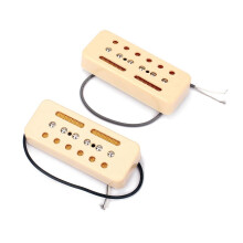 2 StüCke Einzige Spule Seife Bar Pickups für P-90 P90 LP Gb Elektrisch Gitarre Teile ZubehöR 50Mm / 52Mm Creme