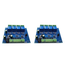 2X Module de Relais Modbus RTU 4 Voies Module de Relais 7-24V Commutateur RS485/TTL Entrée et Sortie avec Protection Anti-Retour
