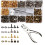 240Pcs/Set Leather Rivets Double Cap Rivet with 4Pcs Fixing Tools for Leather Coat Jacket Jeans Bag 1