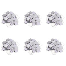 600 StÜCk Spiegel Fliesen Wandaufkleber 3D Aufkleber Room Decor Stick (Silber)