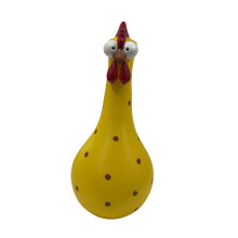 Creative Colorful Dot Rooster Vases Handcrafted Resin-Yellow