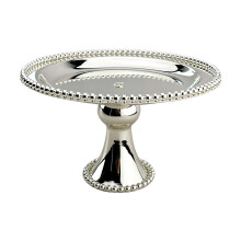 Stylish Metal Serving Plate for Cheese Crackers-High feet 25cm