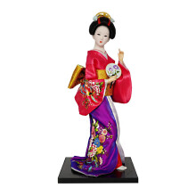 Elegante zijden Geisha-figuur in Japanse stijl, 30 cm hoog-A10