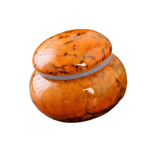 Mini Ceramic Cremation Urn For Pet and Human Home-Orange
