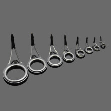 75PZ /  Dimensioni misti Guida Canna da pesca Punta Strong  Anelli Canna da pesca Guide Guide Tip Set Kit di riparazione Occhi DIY