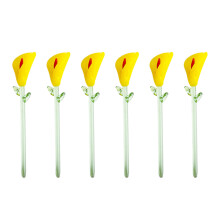 6 stks/pak elegante mini glazen bloemdecors handgeblazen-Nee. 42
