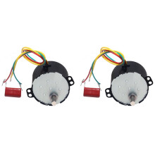 2X 50KTYZ Permanent Magnet Synchronous Motor CW/CCW Low-Speed High-Torque Motor AC 220V 6-10W Miniature (30 RPM)