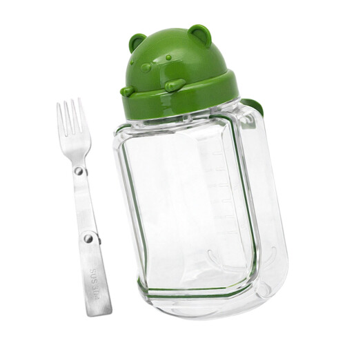 Plastic Salad Storage Box With Double Sealing-green withcross