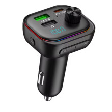 Transmissor FM 5.3 Adaptador de Carro 54W Máx. com PD36W e Receptor de Carregamento Rápido USB Chamadas Viva-Voz