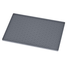 Under Sink Mat for Kitchen, Silicone Waterproof Liner, Flexible Organizer Tray with Drain Hole,Easy to Clean (28x19),A