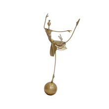 Dancing Girl Garden Statue,Handcraft-dark gold butterfly girl