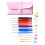 8Pcs Colorful Plastic Handle Crochet Hook Needle with-Pink 1