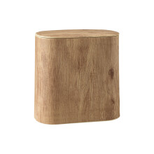 Poubelle moderne avec couvercle de-motif en bois naturel