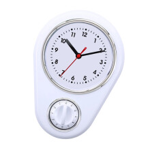 9 inch wandklok 60 minuten keuken countdown timer nauwkeurig-Wit