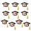 10Pcs Graduation Cap Shape Candy Box 17x10cm Plastic-Black 1