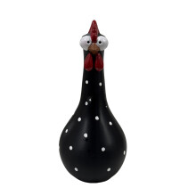 Funny Colorful Dot Chicken Shape Flower Vases Unique-Black