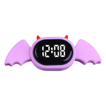 Led elektronisch hangend horloge sleutelhanger zakhorloge-paars1