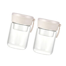 Overnight-Oat-Behälter mit Deckel, Overnight-Oat-Glas,-2 Packung
