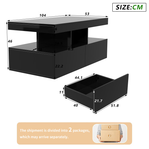 High Gloss Coffee Table for Living Room 1