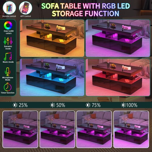 High Gloss Coffee Table for Living Room 2