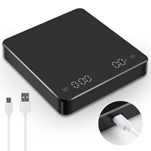 Coffee Scale with Timer, Coffee Scale, 0.1G/3Kg, Rechargeable, Auto Off, for Barista