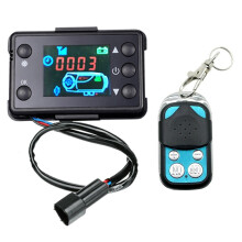 LCD spínač pre nezávislé kúrenie do auta 12V/24V s kompatibilným diaľkovým ovládaním (čierny) - prekvapivý darček