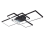 90cm Black Modern Rectangular LED Ceiling Light, 89W Cool White Light, 2610lm 3