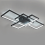 90cm Black Modern Rectangular LED Ceiling Light, 89W Cool White Light, 2610lm 4